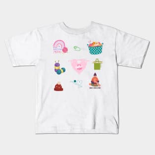 Best knitiing mom e ver sticker pack Kids T-Shirt